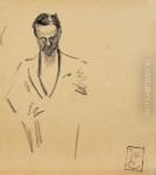 La Chambre Des Deputes A L'assemblee Nationale Oil Painting by Theophile Alexandre Steinlen