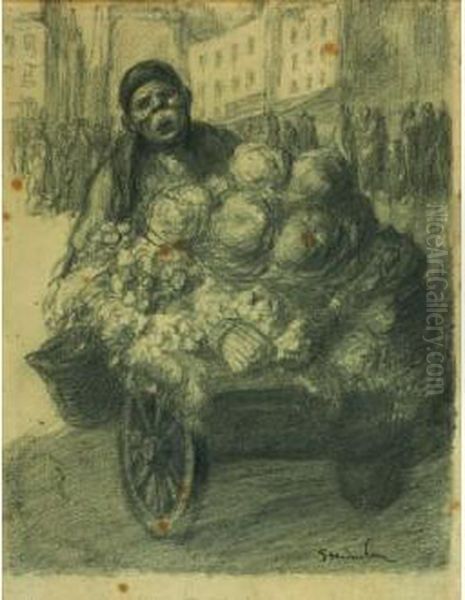 Vendeur Ambulant Oil Painting by Theophile Alexandre Steinlen