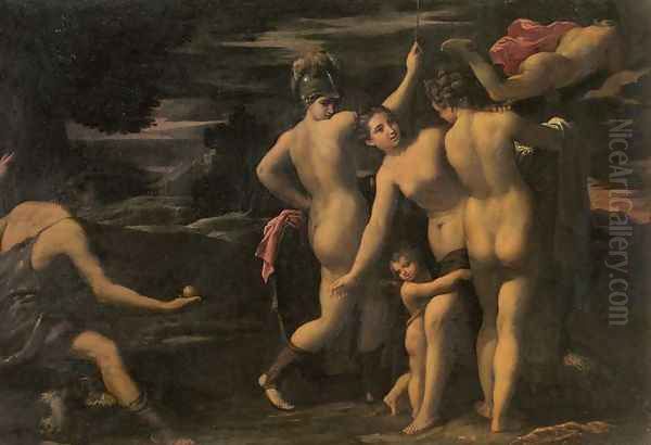 The Judgement of Paris Oil Painting by Sigismondo (Mondino) Scarsellino