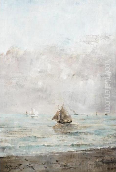 Sailing In Calm Waters Oil Painting by Aime Stevens