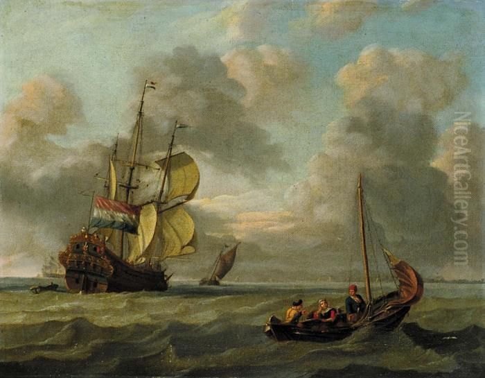 Vascello
 Olandese In Navigazione Oil Painting by Abraham Storck