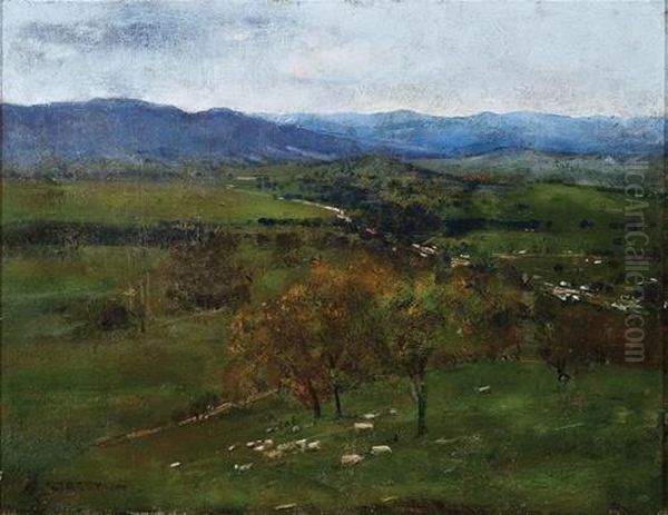 Storm Over Olinda Oil Painting by Arthur Streeton