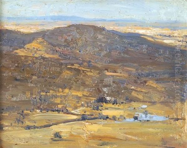 Study For Australia Felix Oil Painting by Arthur Streeton