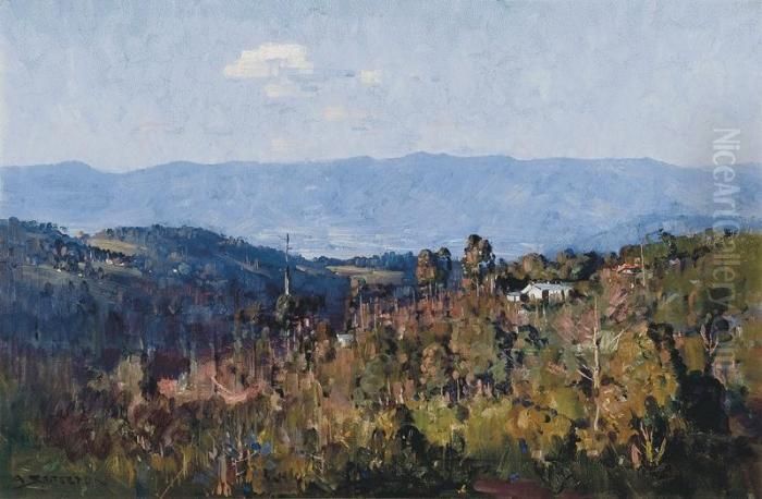 Dandenongs Oil Painting by Arthur Streeton