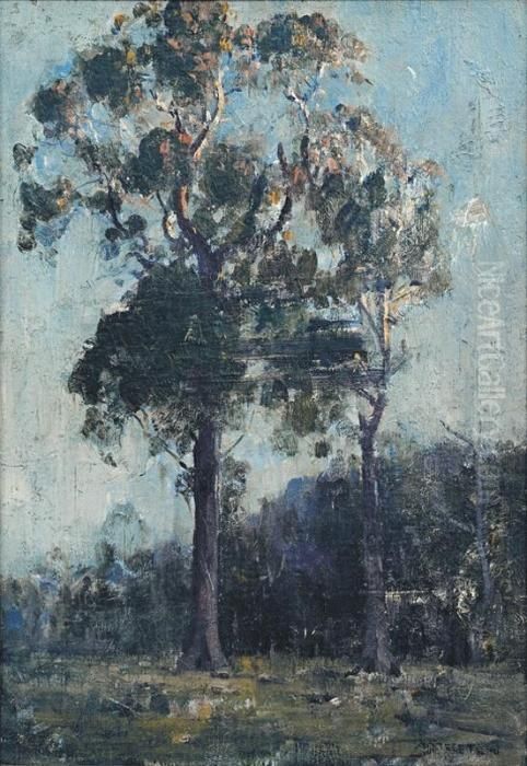 Evening Oil Painting by Arthur Streeton