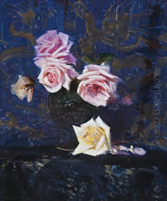 Roses Oil Painting by Arthur Streeton