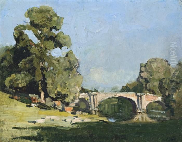 The Stone Bridge Oil Painting by Arthur Streeton
