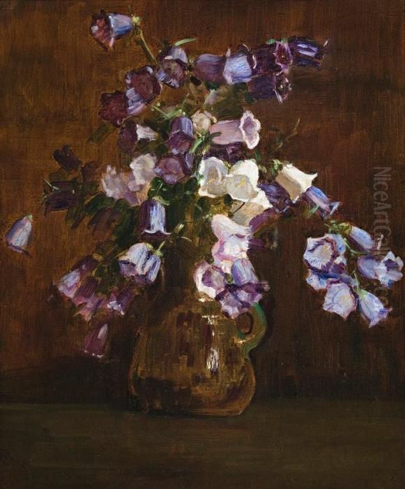 Canterbury Bells Oil Painting by Arthur Streeton