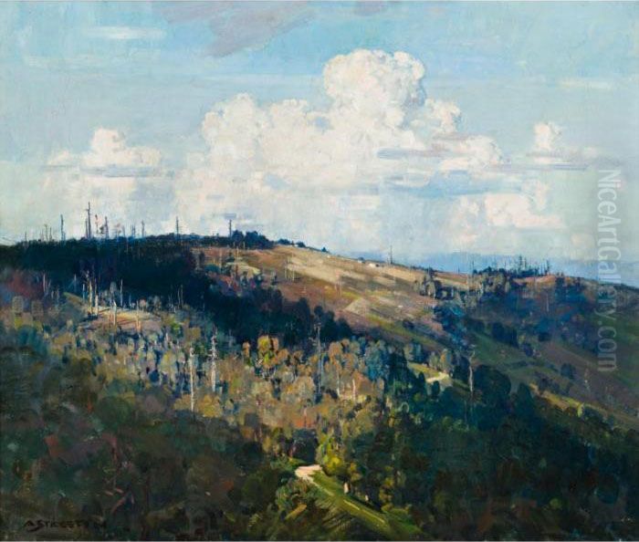 Mernda Hill Oil Painting by Arthur Streeton