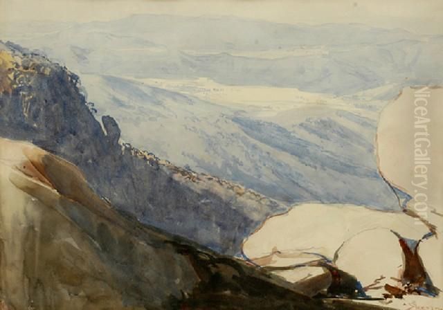 Mt Buffalo Oil Painting by Arthur Streeton