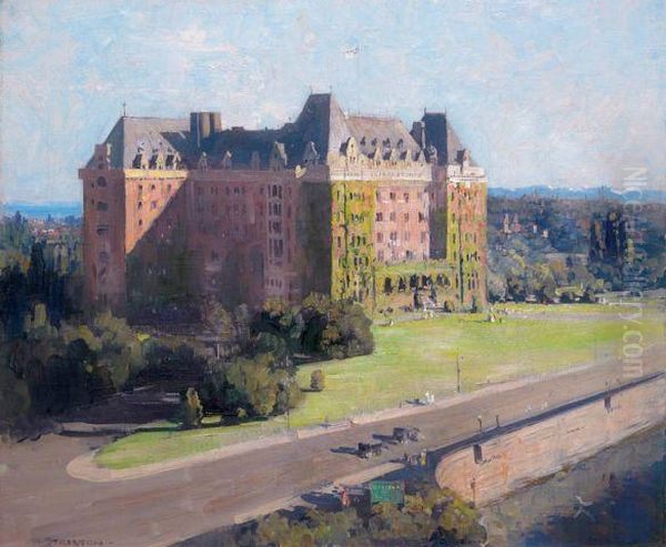 Empress Hotel Oil Painting by Arthur Streeton