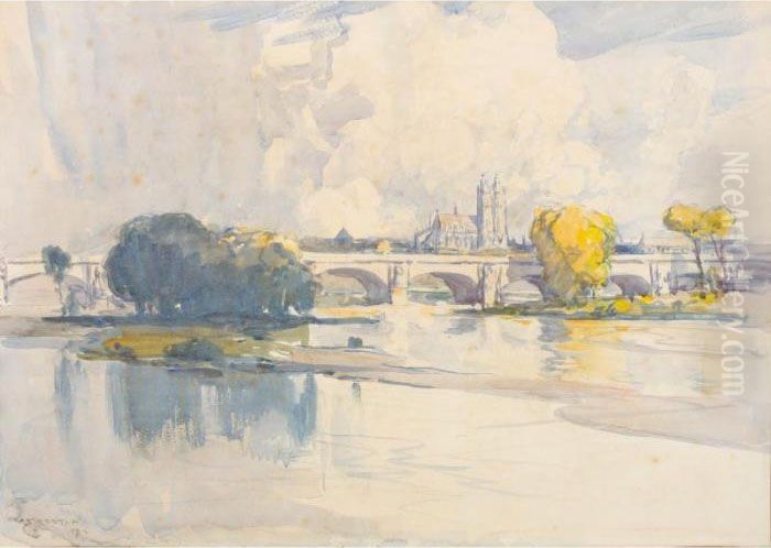 Tours Oil Painting by Arthur Streeton