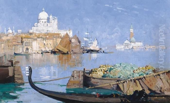 The Giudecca Lagoon Oil Painting by Arthur Streeton