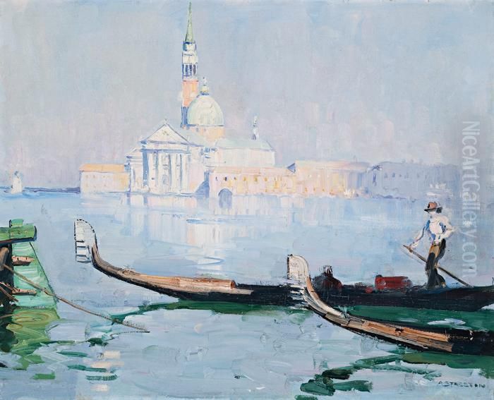 San Giorgio Maggiore, Venice Oil Painting by Arthur Streeton