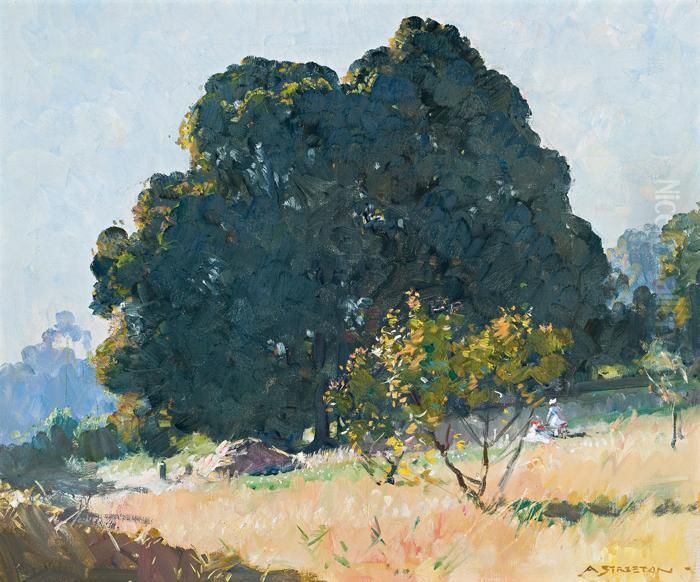Afternoon Light (blackwood Tree) Oil Painting by Arthur Streeton