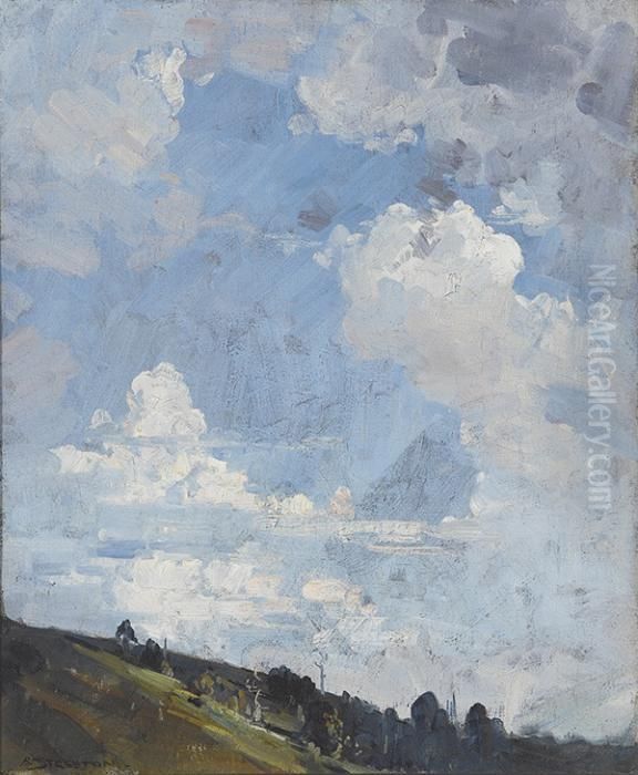 Afternoon Sky At Olinda Oil Painting by Arthur Streeton