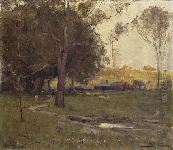 Greaves's Farm, Heidelberg Oil Painting by Arthur Streeton