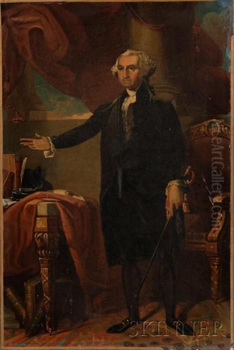 Portrait Of George Washington. Oil Painting by Gilbert Stuart