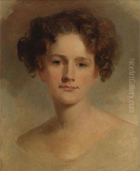 Portrait Of A Man And Portrait Of A Woman: A Pair Ofpaintings Oil Painting by Thomas Sully