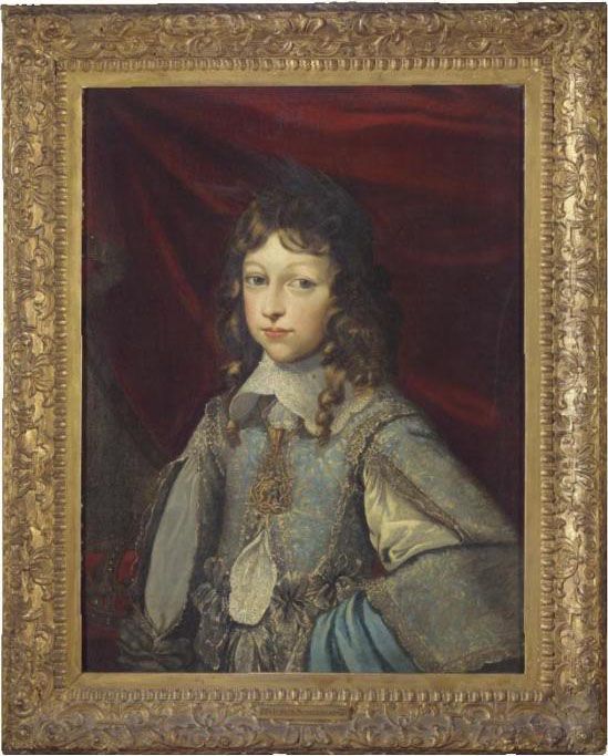 Portrait Of A Young Nobleman, 
Half Length, Wearing A Richly Embroidered Tunic And The Ordine Supremo 
Dela Ss. Annunziata Of Savoy Oil Painting by Justus Sustermans