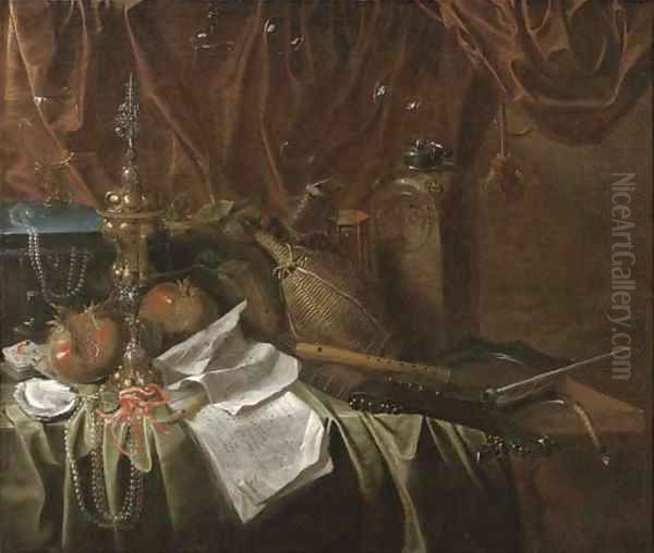 A mandolin Oil Painting by Dutch School