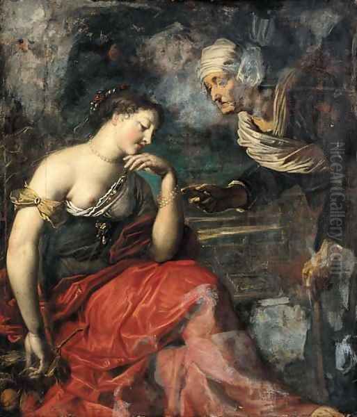 Vertumnus and Pomona Oil Painting by Dutch School