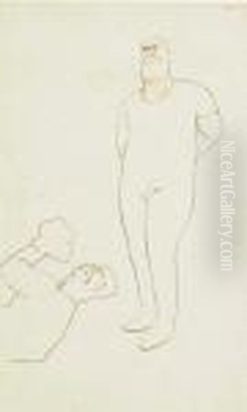 Deux Etudes De Boxeur Oil Painting by Arthur Szyk