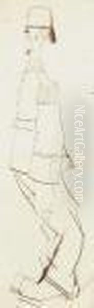 Militaire A La Chechia Oil Painting by Arthur Szyk