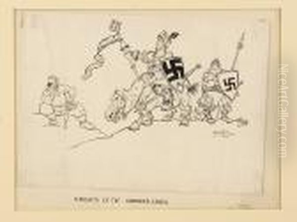 Knights Of The Crooked Cross Oil Painting by Arthur Szyk