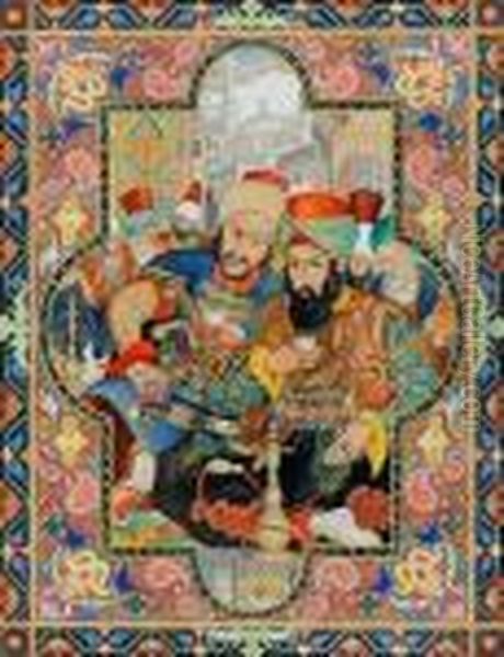 A Scene From The Book Of Esther Oil Painting by Arthur Szyk