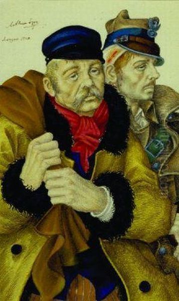 Polish Free Corp Oil Painting by Arthur Szyk