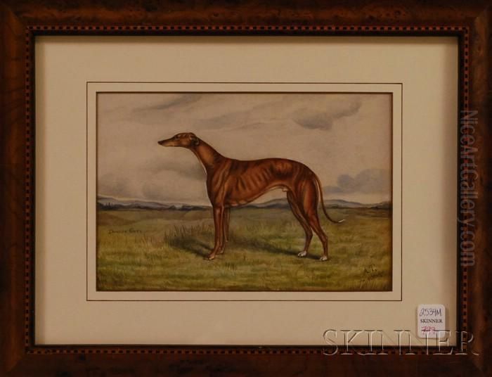 Duncan Grey 
/portrait Of A Hound Oil Painting by Arthur Fitzwilliam Tait