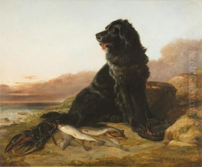 Guarding The Catch Oil Painting by Arthur Fitzwilliam Tait