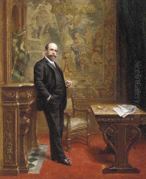 The collector Oil Painting by Joseph-Noel Sylvestre