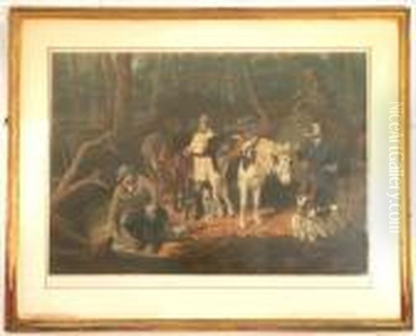 Halt In The
Woods Oil Painting by Arthur Fitzwilliam Tait