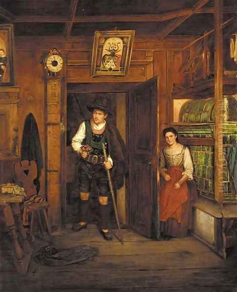 Hiding from a loved one Oil Painting by German School