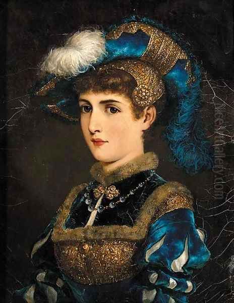 Portrait of a lady Oil Painting by German School
