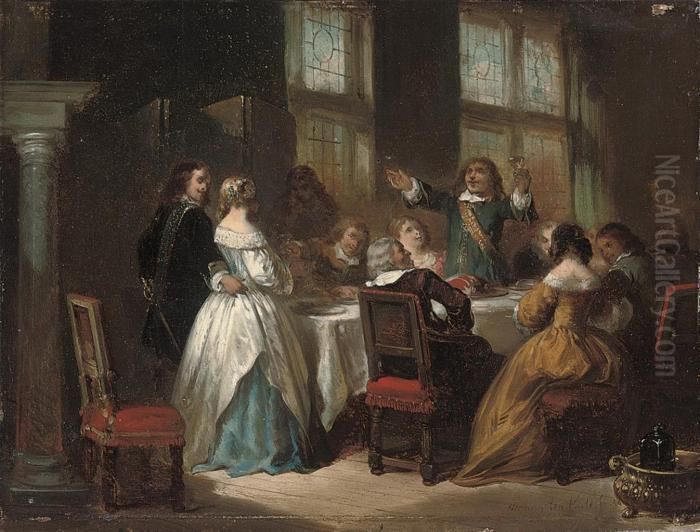 A Toast To The Bride And Groom Oil Painting by Herman Frederik Carel ten Kate