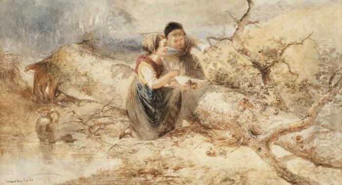 Rescuing The Little Ones Oil Painting by Jan Mari Henri Ten Kate