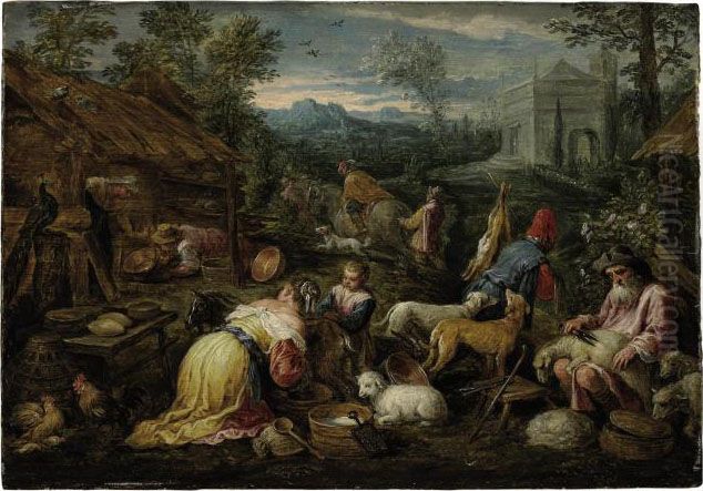 An Allegory Of Spring Oil Painting by David The Younger Teniers