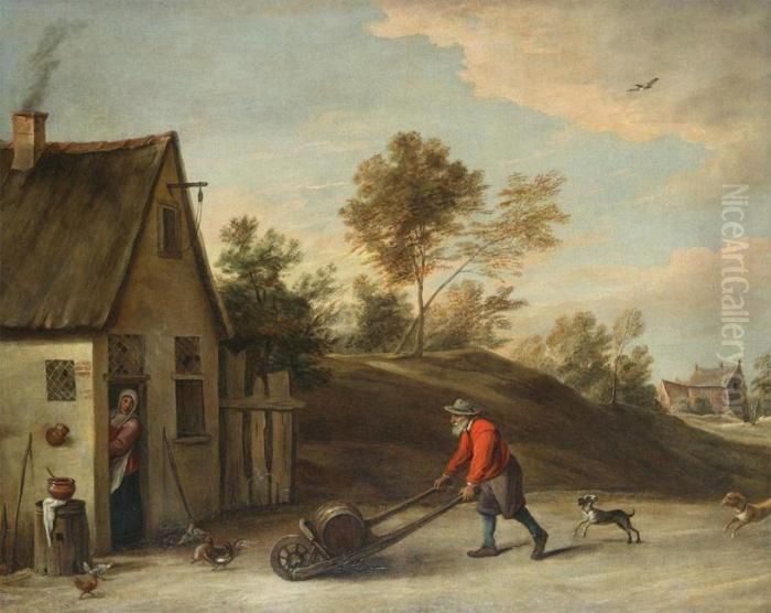 Brewer Near The Tavern Oil Painting by David The Younger Teniers