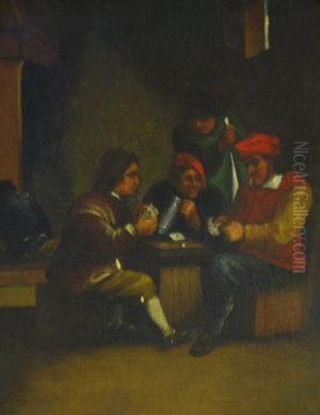 Peasants In A Tavern Oil Painting by David The Younger Teniers