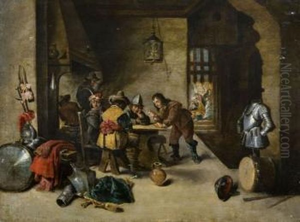 Interior De Taberna Oil Painting by David The Younger Teniers