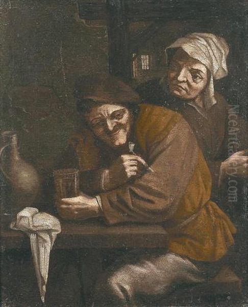In Der Art
Interieurszene Mit Einem Trinker. Oil Painting by David The Younger Teniers