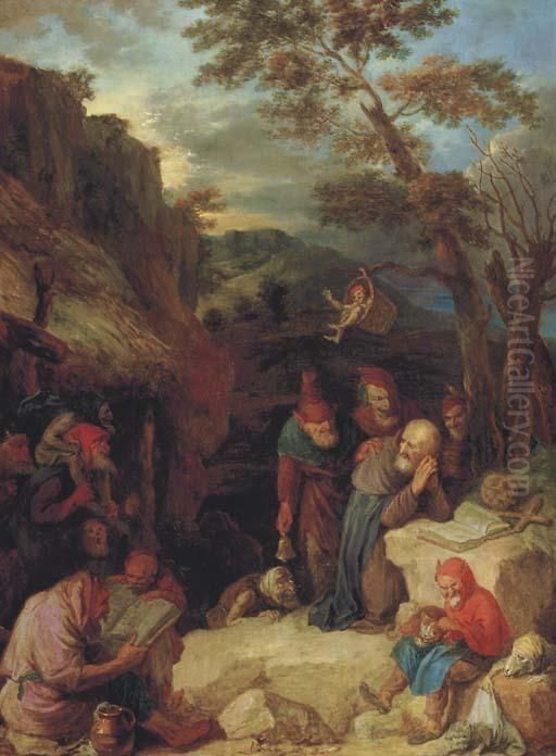 The Temptation Of Saint Anthony Oil Painting by David The Younger Teniers