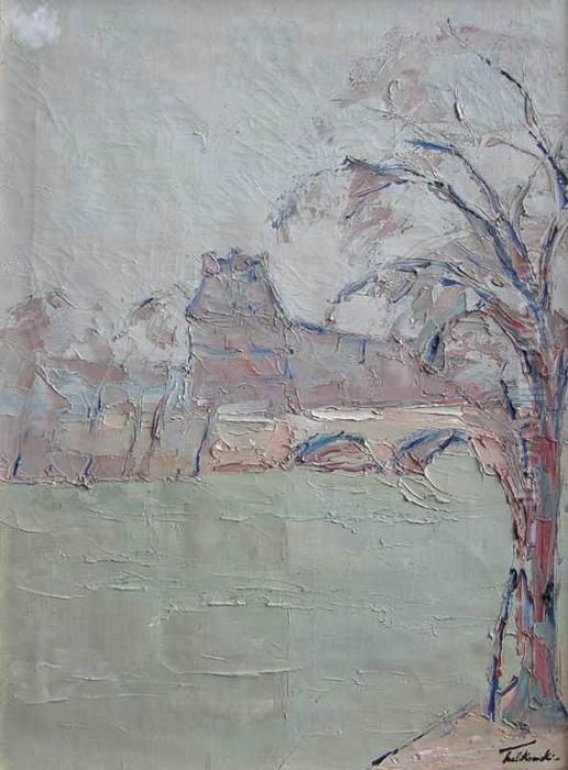 Paryz Oil Painting by Wlodzimierz Terlikowski