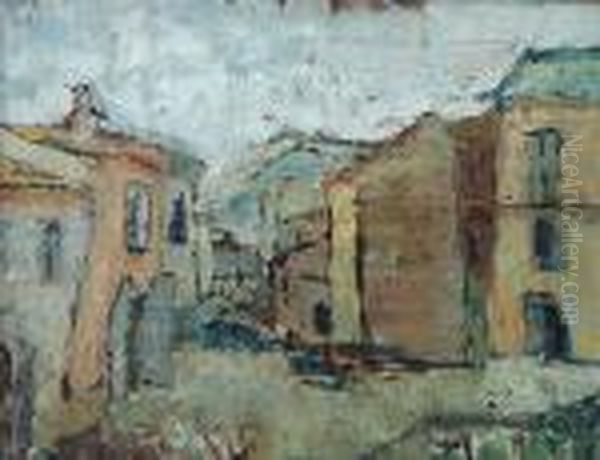 Pejzaz Miejski Oil Painting by Wlodzimierz Terlikowski