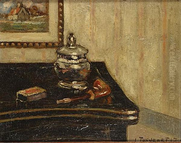 Nature Morte A La Pipe Oil Painting by Louis Thevenet