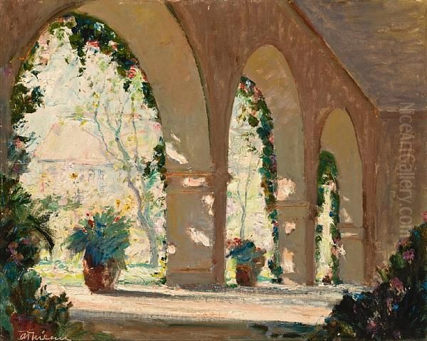 Patio, Florida Oil Painting by Anthony Thieme