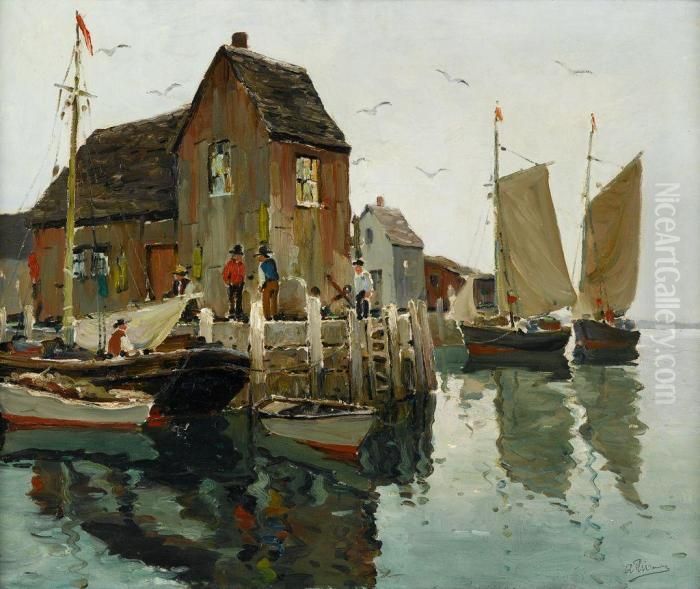 Old Rockport Oil Painting by Anthony Thieme
